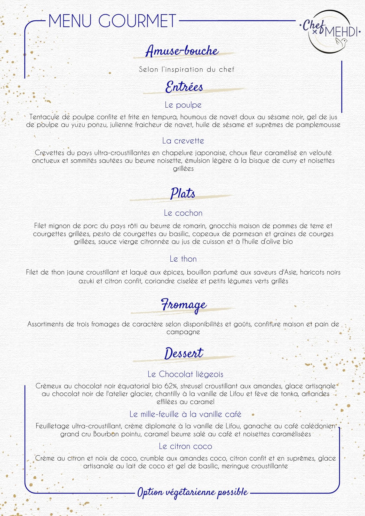 image du menu Gourmet