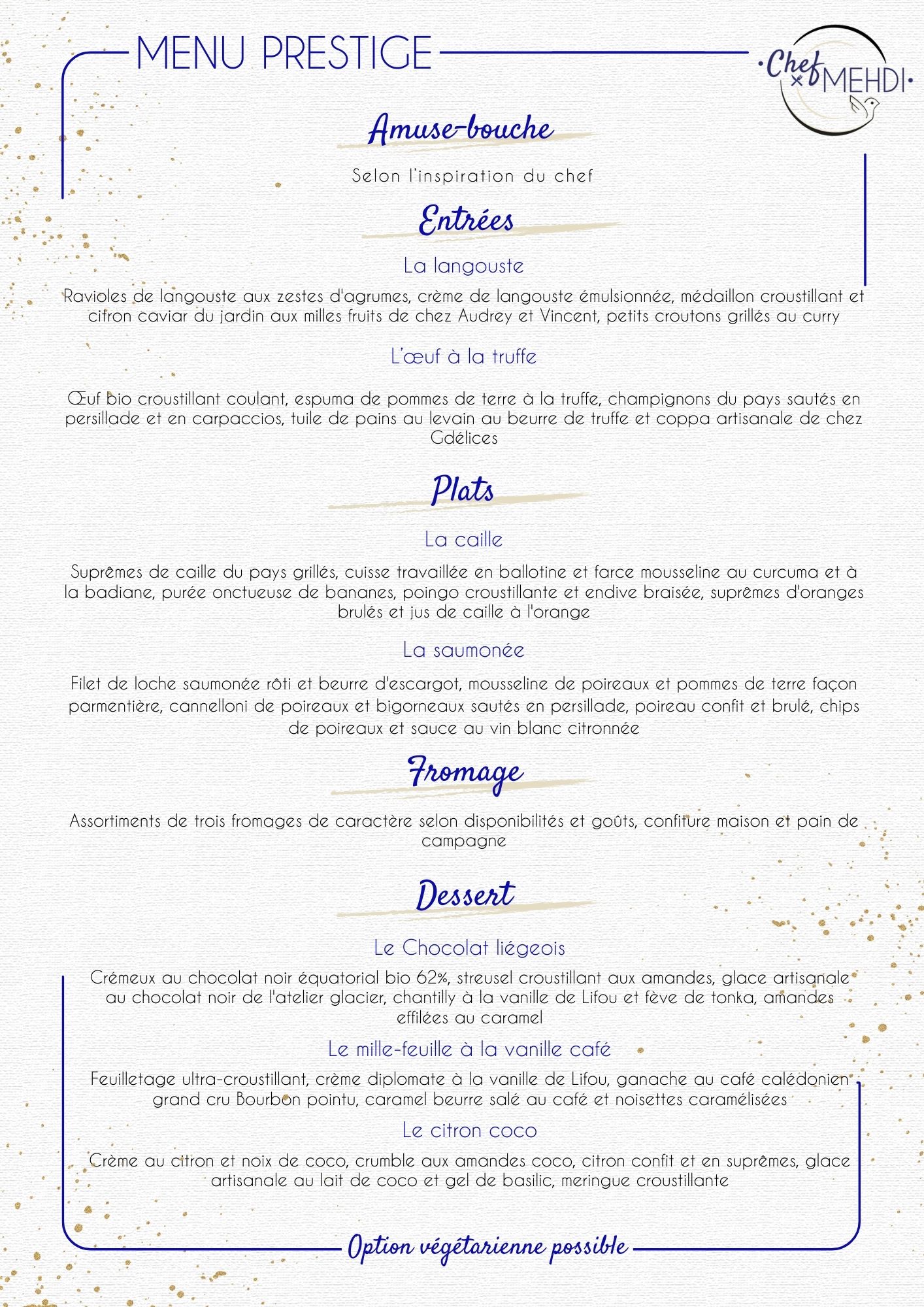 image du menu Prestige